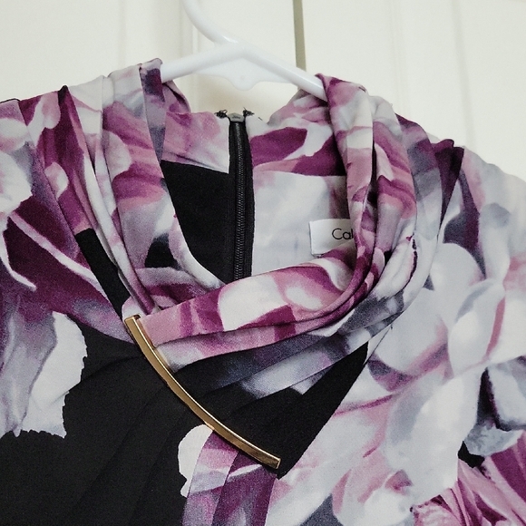 Calvin Klein Floral Blouse M - Picture 3 of 4